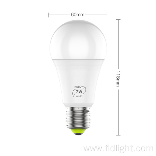 Tuya voice control color changing led bulb